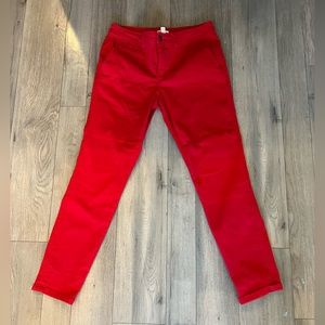 Market & spruce red pants with cuffs